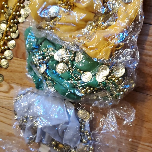 Lot of 5 Belly dance coin scarves - Picture 3 of 6